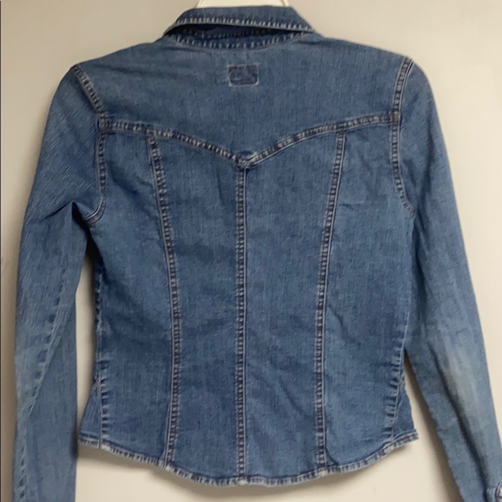 Calvin Klein (CK) Denim Shirt Women's' S/P Snap - Picture 6 of 9